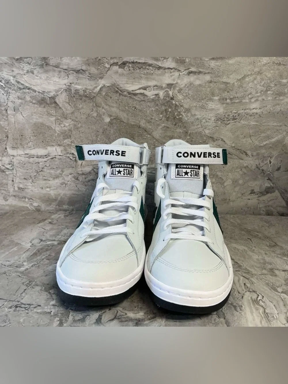 CONVERSE Pro Blazer V2 Mid Trainers, White/Green - Picture 6 of 7